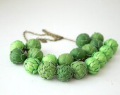 Original and unusual handmade Bubble Necklace,Statement Necklace, Bib Necklace, Chunky Necklace, pink, green and purple necklace