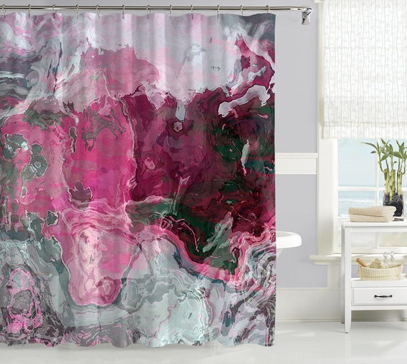 Contemporary shower curtain waterproof fabric shower curtain