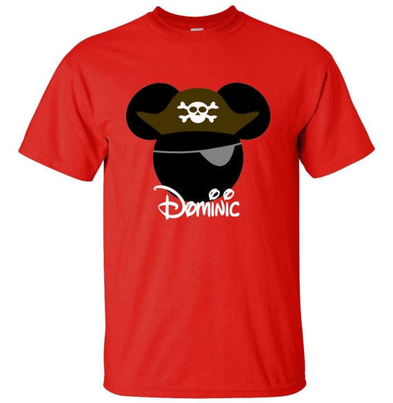 Pirate Mickey Mouse Personalized Tee shirt with Name by ArtikIce