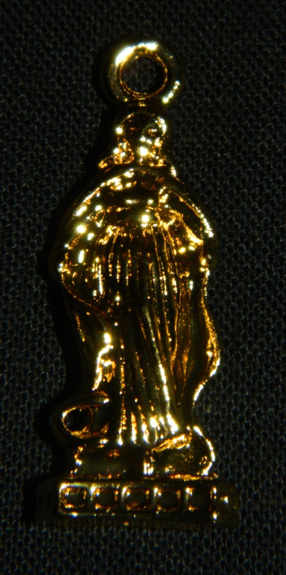 Saint Martha the Dominator Pendant 14K Gold Plated DIY