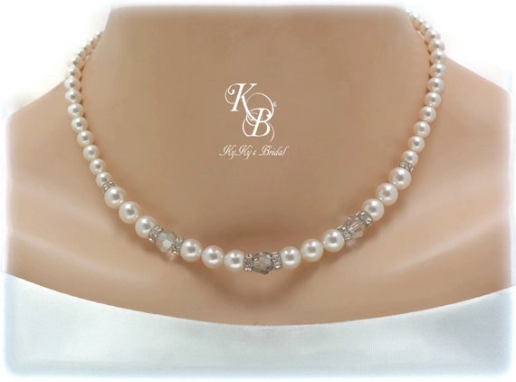 Bridal Necklace, Bridal Shower Gift, Bridal Jewelry, Bridal Necklace ...