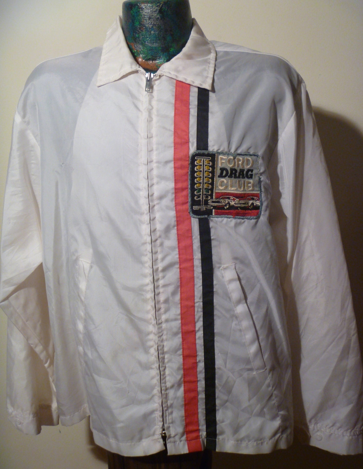 Rare 60's Ford Drag Club Racing Jacket Men's Large