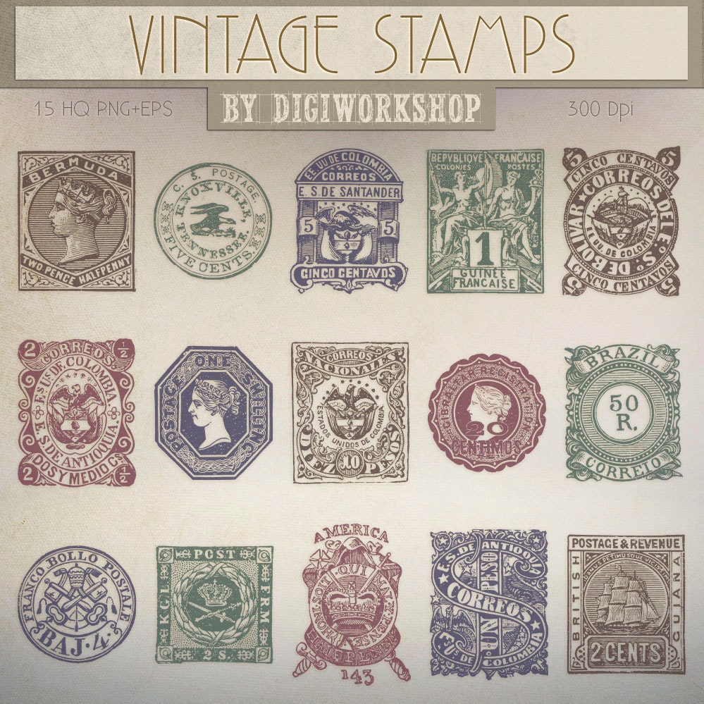 Vintage Us Postage Stamps 8
