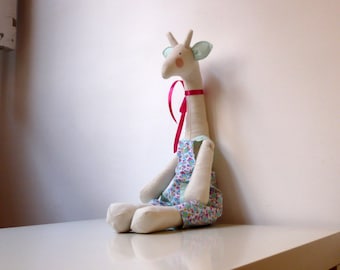 Stuffed Giraffe Plush - Softie Cute Giraffe Toy - Nursery Art - Handmade Giraffe Toy - Child Friendly - Giraffe Gift
