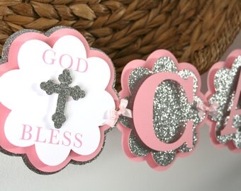 Baptism Banner - Confirmation Banner - Communion Banner - Baptism Party Decorations - Communion Party Decorations - Confirmation Party Decor
