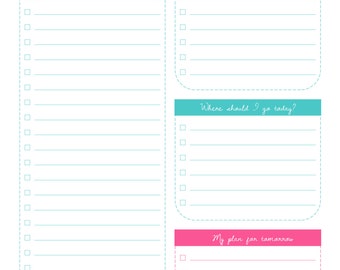 Daily To do checklist with categories PDF by MadeInCraftadise