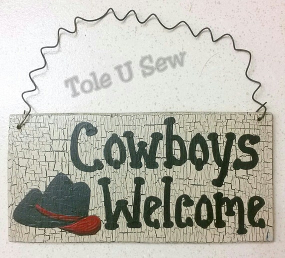 Cowboys Welcome sign by ToleUSew on Etsy