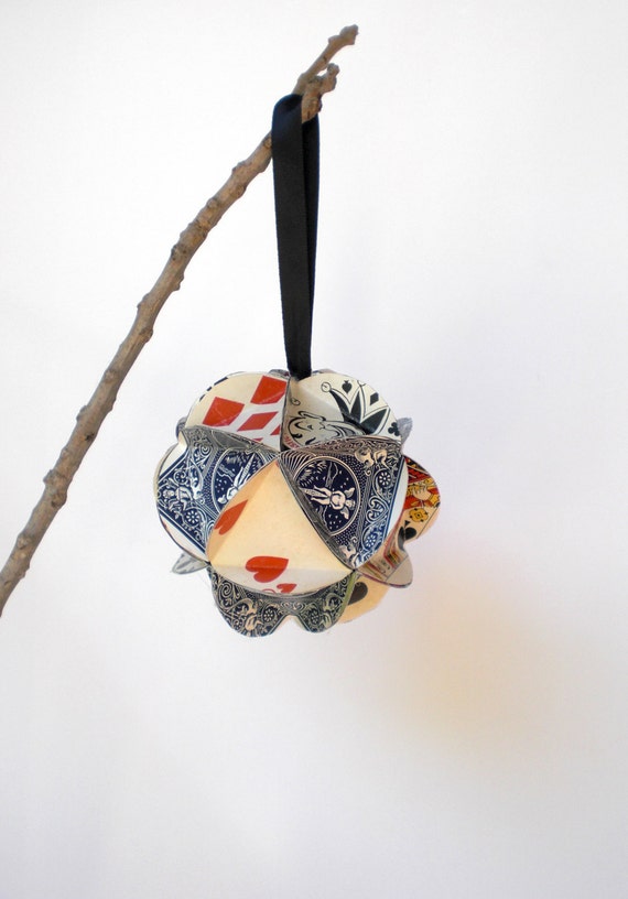 8 Playing Card Christmas Ornaments 4 inch size