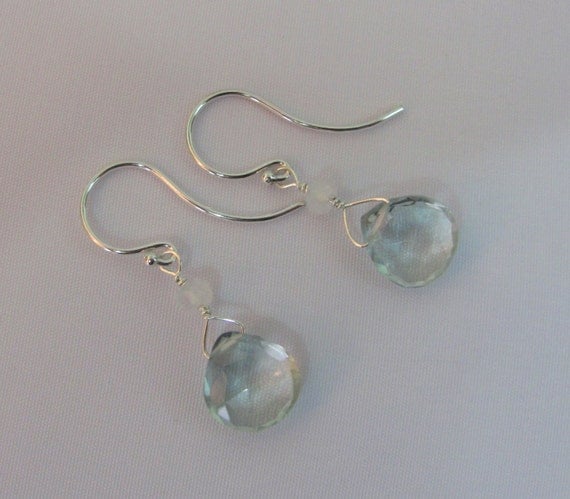 Aquamarine and Moonstone Sterling Silver by LindasJewelryShop