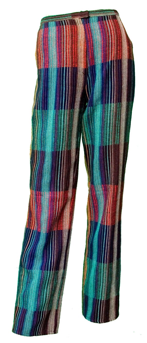 striped rainbow pants