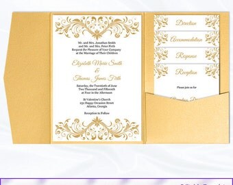 Wedding Invitation Sets Pocketfold 9