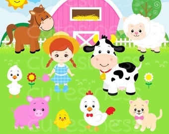 Baby Farm Animals Clip Art farm animals clipart | etsy Baby Farm Animals Clip Art farm animals clipart | etsy