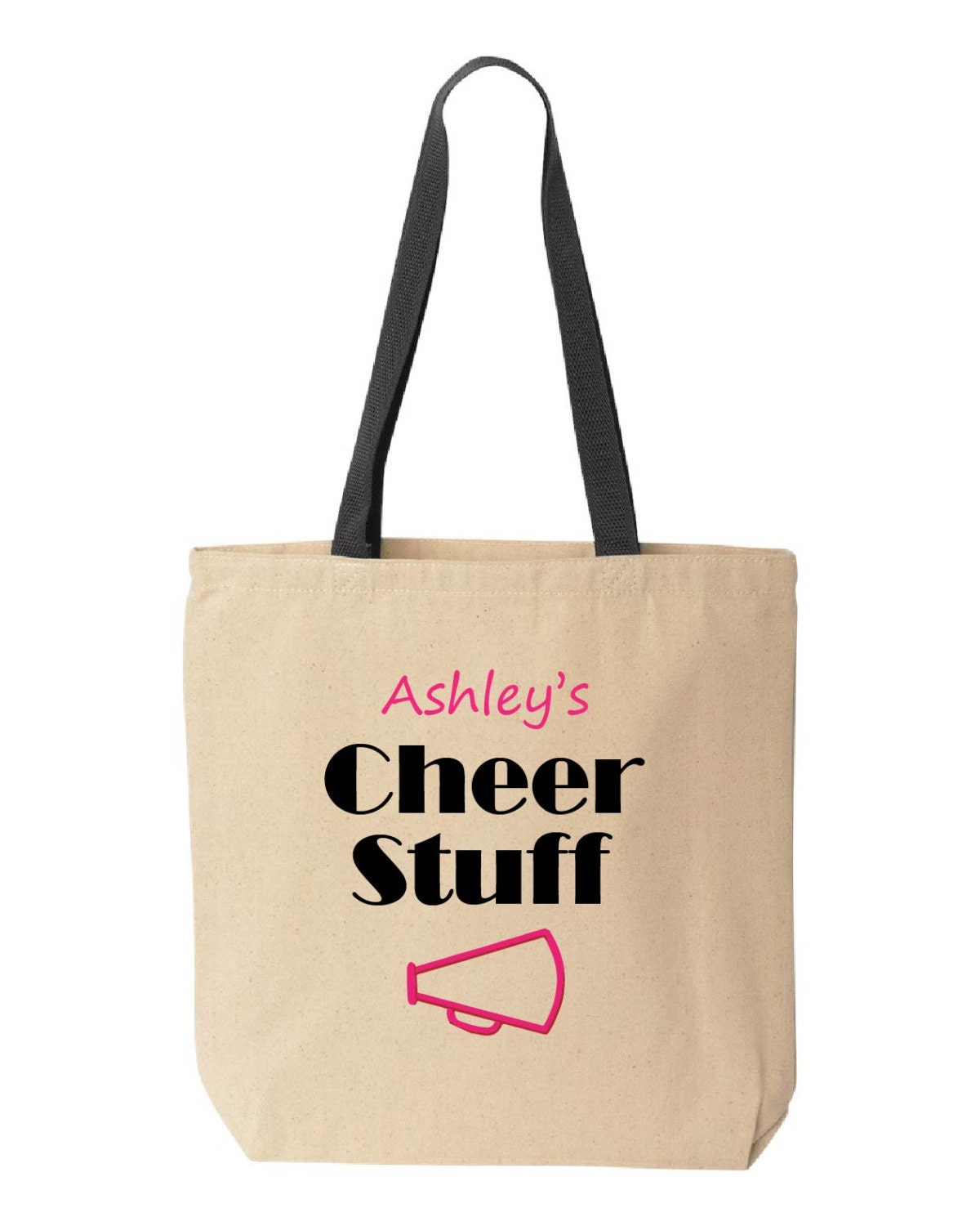 Personalized Cheer tote bag. Cheerleading bag. Gift for