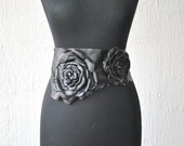 Leather belts with flowers Leather Flower Belt Leather flowers Leather obi belt