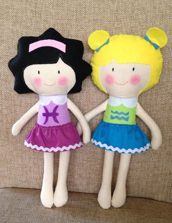 Zodiac Sign Astrology Dolls Horoscope Kids Plush Doll