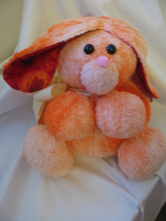 Large Orange Tie Dye Bunny