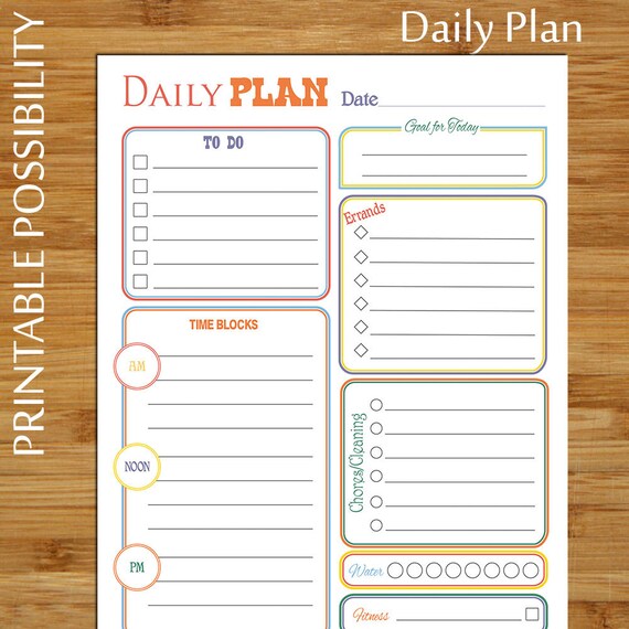 printable daily planner daily to do list planner page to