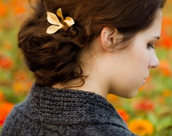 hair accessories gold leaf hair clip fall hair pins rose leaf bobby pins woodland hair accessory fall wedding hair fall barrette leaves hair