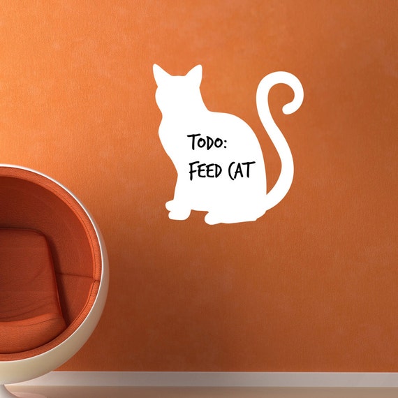 Dry Erase Cat Whiteboard Vinyl Wall Vinyl Decal Sticker