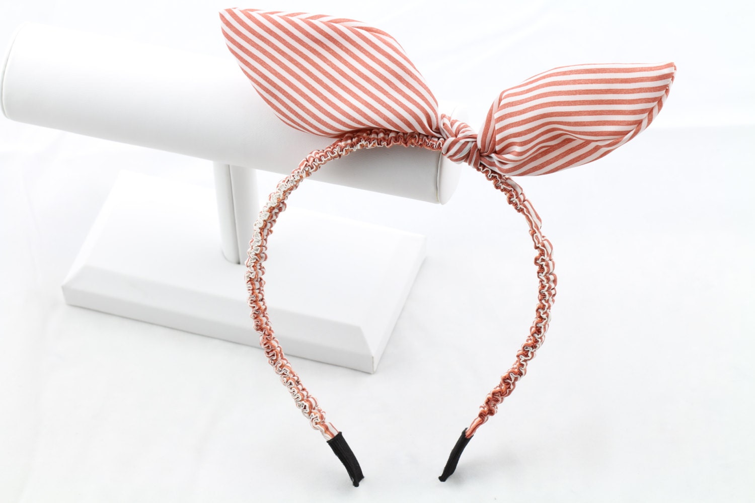 Stripe Headband Nude Headband Bow Headband Womens By Janvier