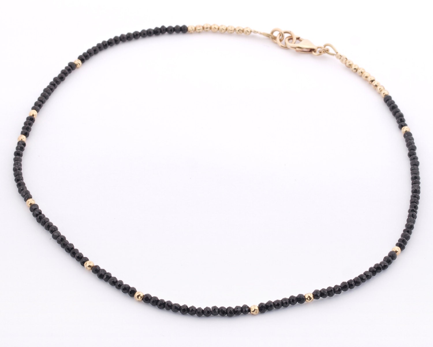 Black spinel necklaceblack spinel beads necklace made with