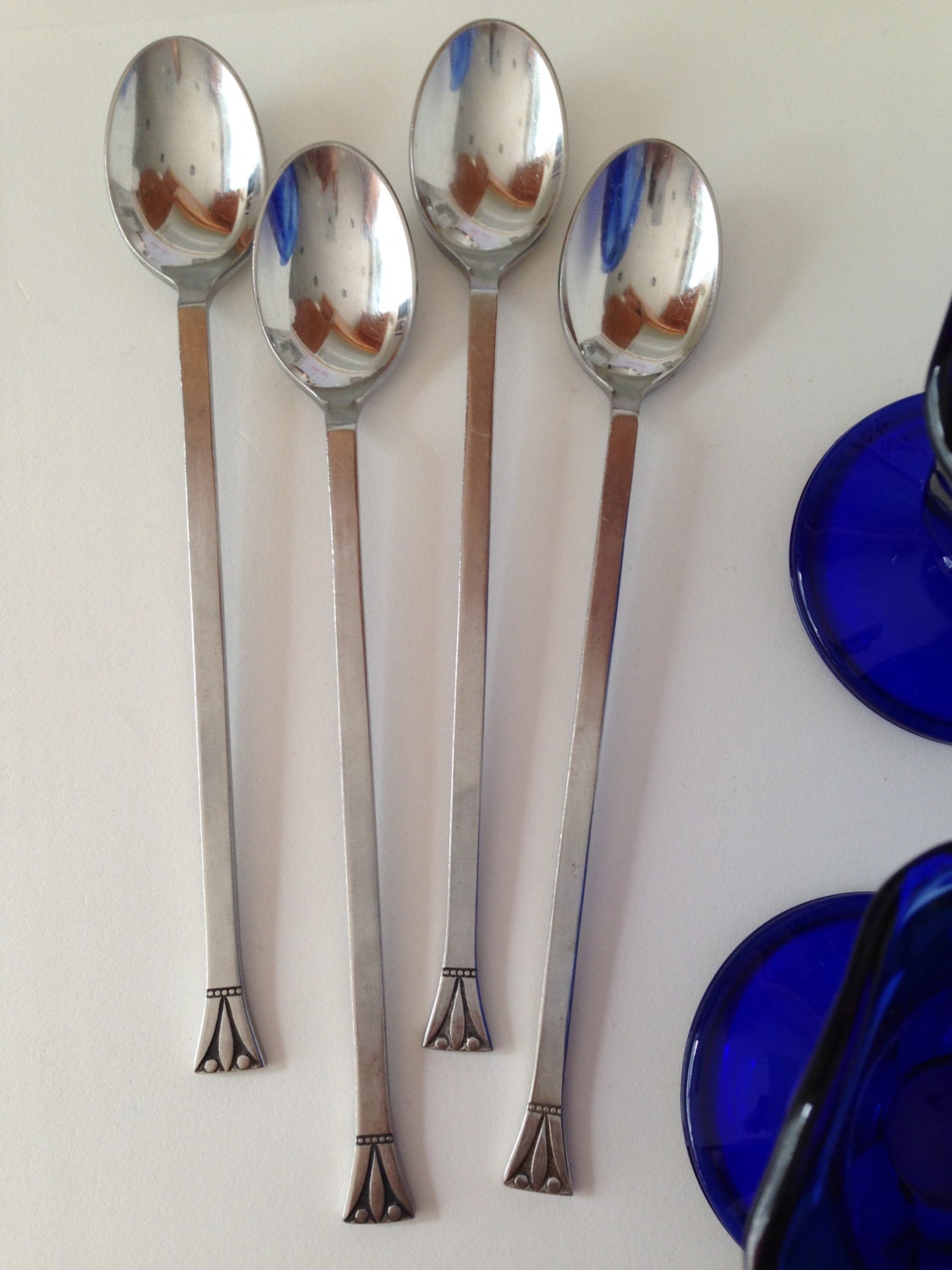 Ice Tea Spoons / Long Parfait Spoons / Vintage Flatware for