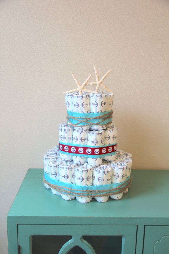 Nautical Diaper Cake Honest Diaper Cake by