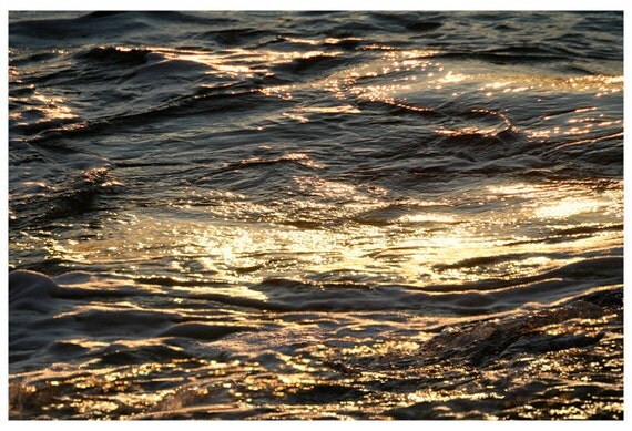 Black gold Photography art abstract Sea water art print