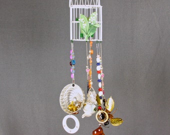 Unique Wind Chime, Upcycled Wall Hang, Wall Light Kitchen, Wind Ornament, Wind Sculpture, Window Light Catcher, Yard Art Garden