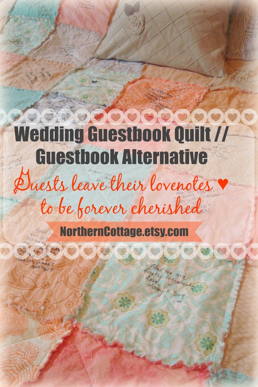 WEDDING QUILT // Wedding Guest Book Quilt // YOU ChooSe CoLoR
