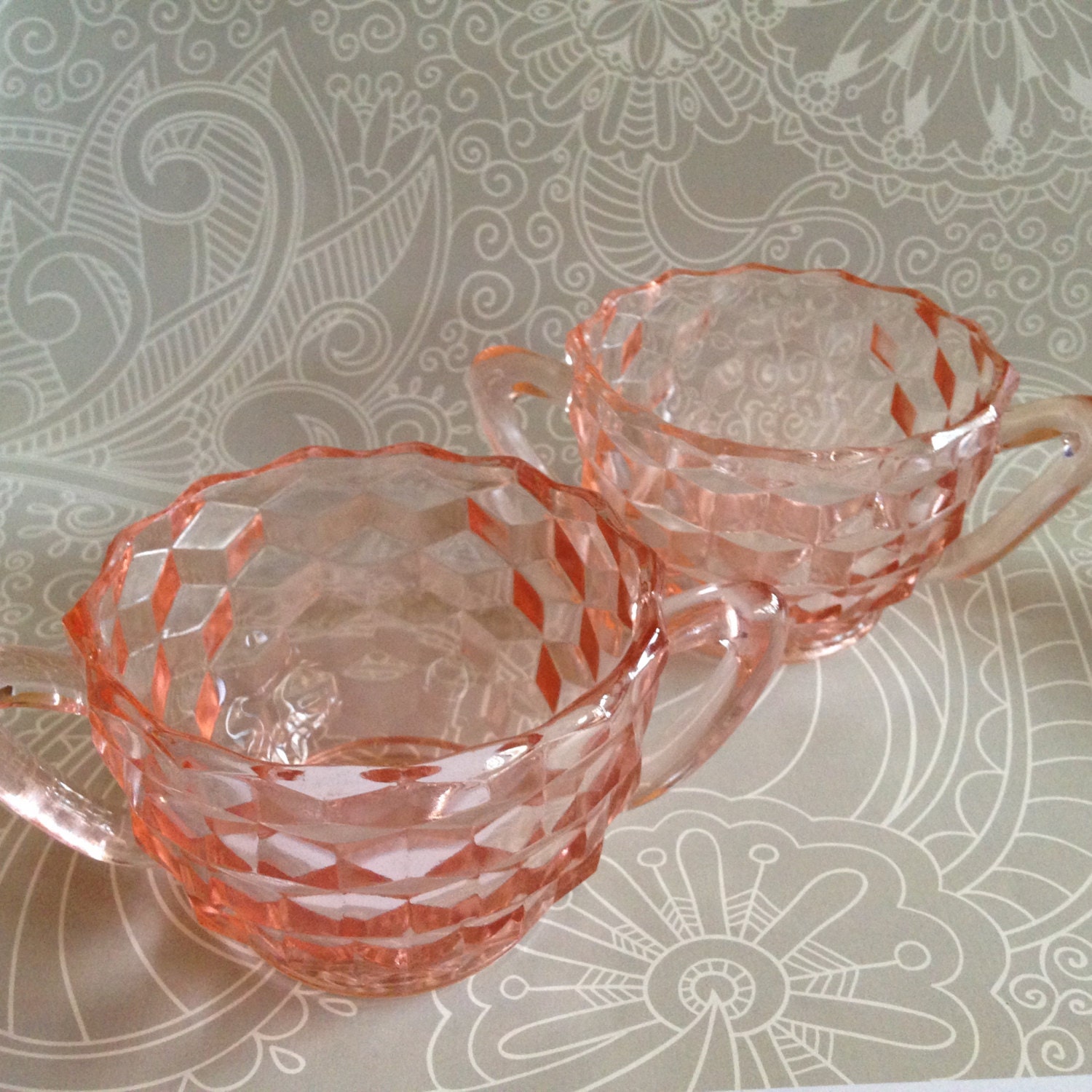 two-vintage-pink-diamond-cut-depression-glass-small-bowls-with