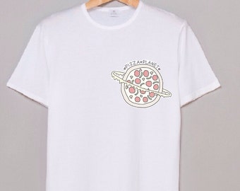 planet pizza graphic white hipster teen tumblr shirt