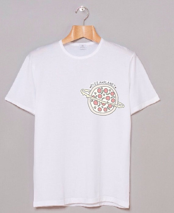 PLANET PIZZA Graphic White Hipster Teen Tumblr by shopwreckedvibes