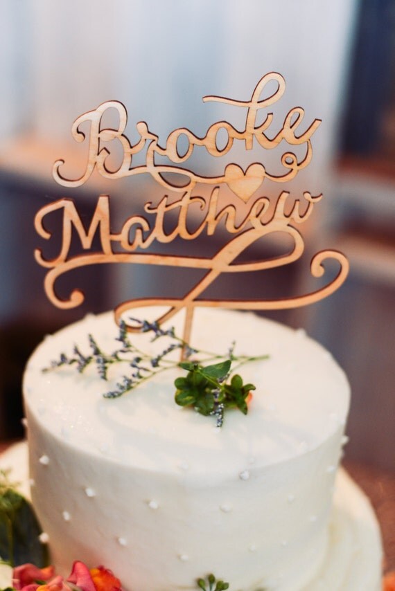 Custom Wedding Cake Topper Includes Digital Proof Laser Cut