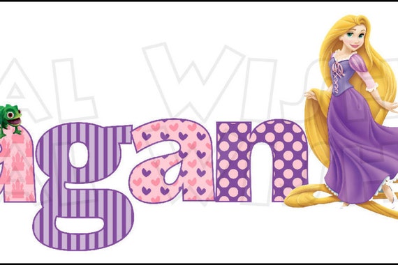 Rapunzel from Tangled with PERSONALIZED name by DigitalWishes