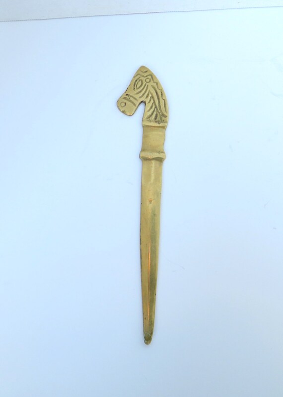 Vintage Brass Horse Letter Opener / Envelope by VintageVarage