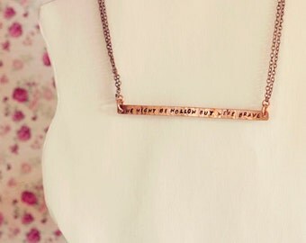 Lorde lyric // copper necklace // custom hand stamped // made to order