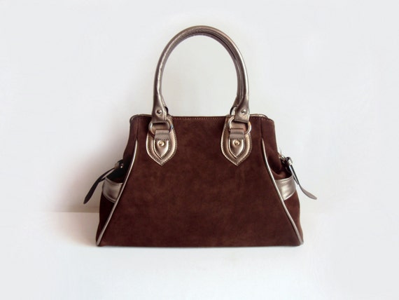 Leather Satchel Bag, Suede Handbag, Brown Shoulder Ba, Business Bag ... Leather Satchel Bag, Suede Handbag, Brown Shoulder Ba, Business Bag ...