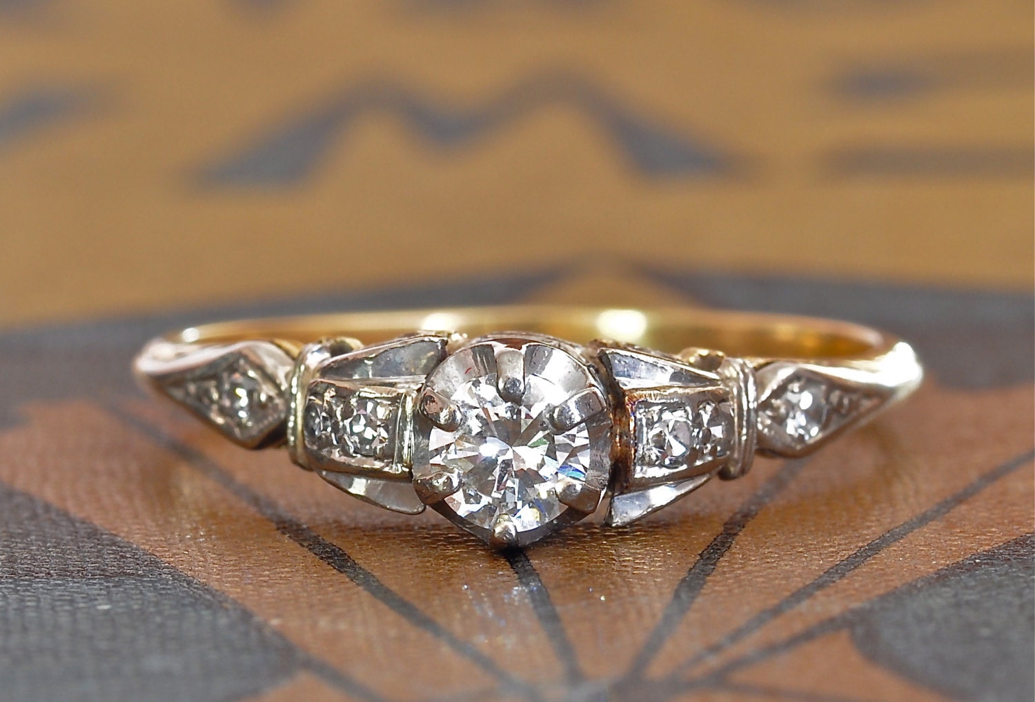 RESERVED FOR DAVE Engagement Ring 1920s Vintage Wedding