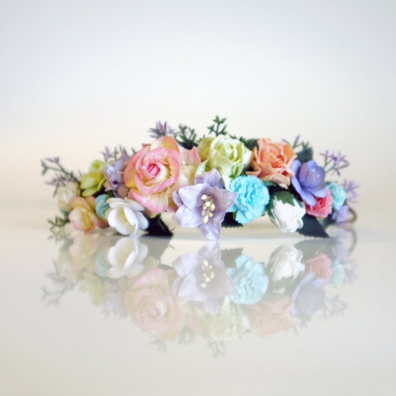 Flower Kit Boho  flower Wedding crown DIY Flower Crown  diy Flower Crown kit  Crown   Pastel