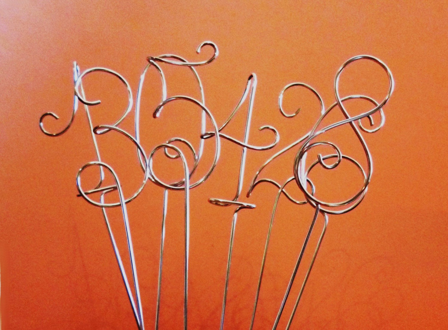 Table Numbers Stick Set Of 1 9 Gold Brass Silver Aluminum