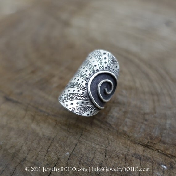 BOHO 925 Silver RingGypsy Hippie RingBohemian by jewelryboho4u