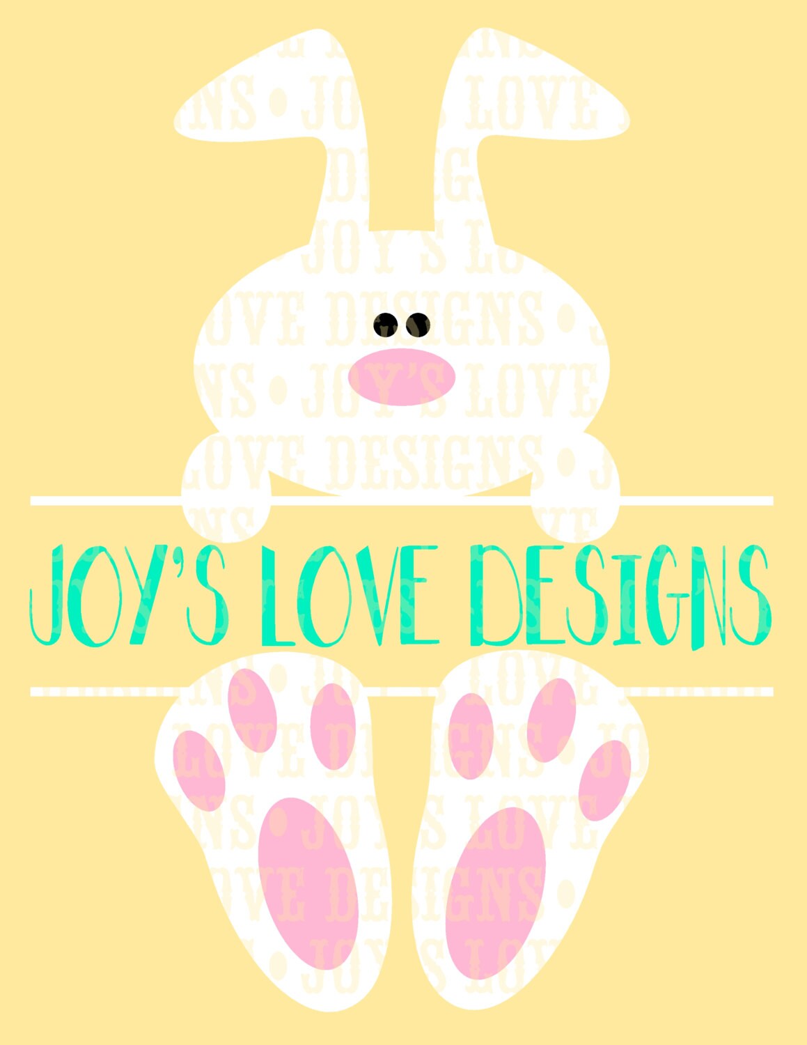 Download Split Easter Bunny SVG and DXF Digital Download