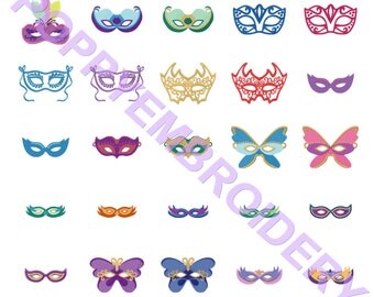 VENITIAN MASK embroidery machine designs / masque venitien pour broderie machine / instant download