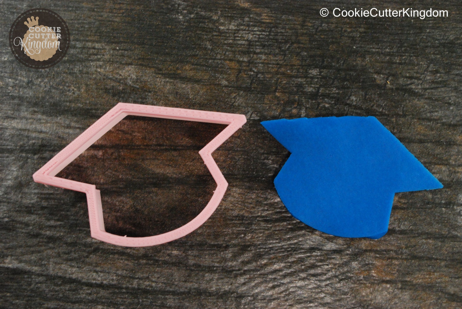 Graduation Cap Cookie Cutter Mini and Standard Sizes 3D