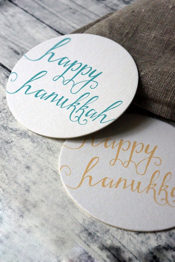 happy Hanukkah coasters