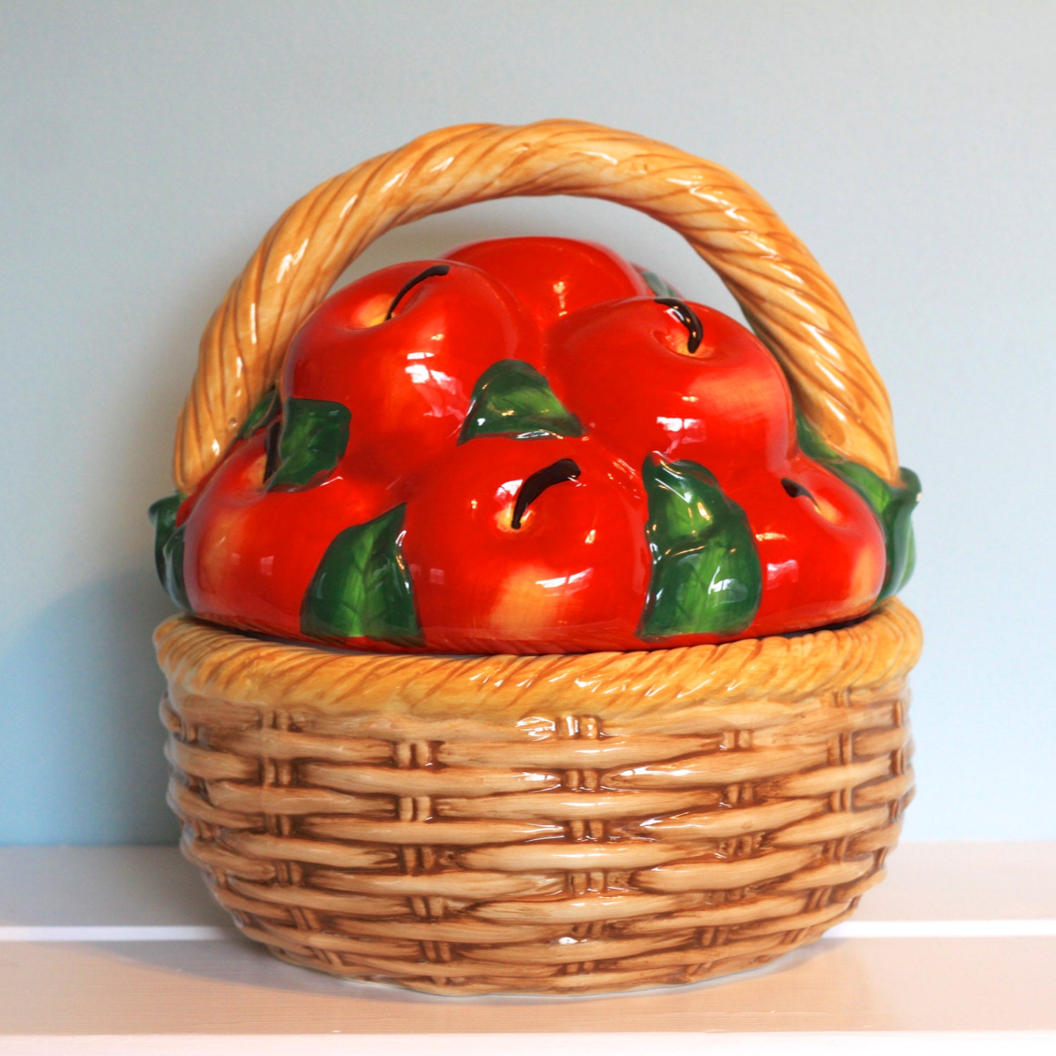 Vintage Apple Basket Cookie Jar Vintage Cookie Jar Americana