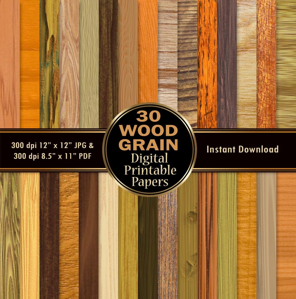 Wood Grain Digital Papers 30 Digital Wood Grain Scrapbook   Il Fullxfull.700669713 92ve 