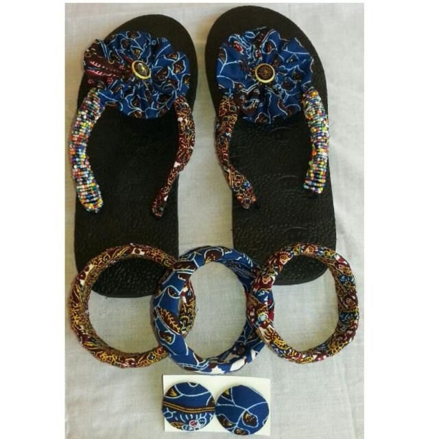 African Print Slippers by SJWonderBoutique on Etsy