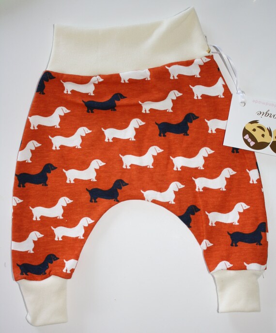Sausage Dog baby slouchie pants